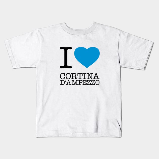 I LOVE CORTINA D'AMPEZZO Kids T-Shirt by eyesblau